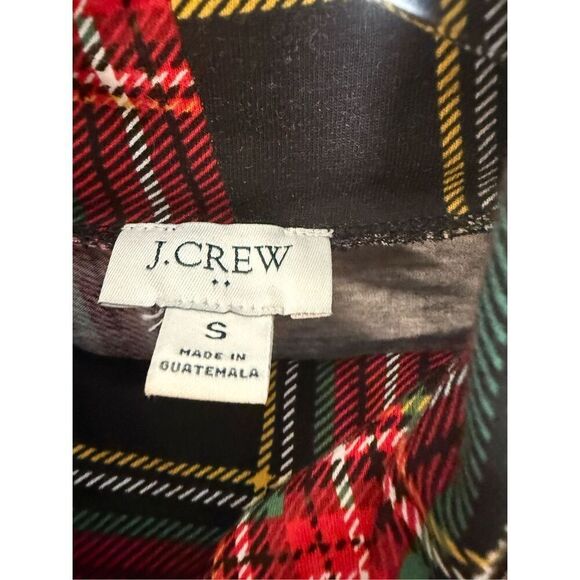 J Crew BB750 Stewart Plaid Tissue Turtleneck Top - Picture 2 of 4